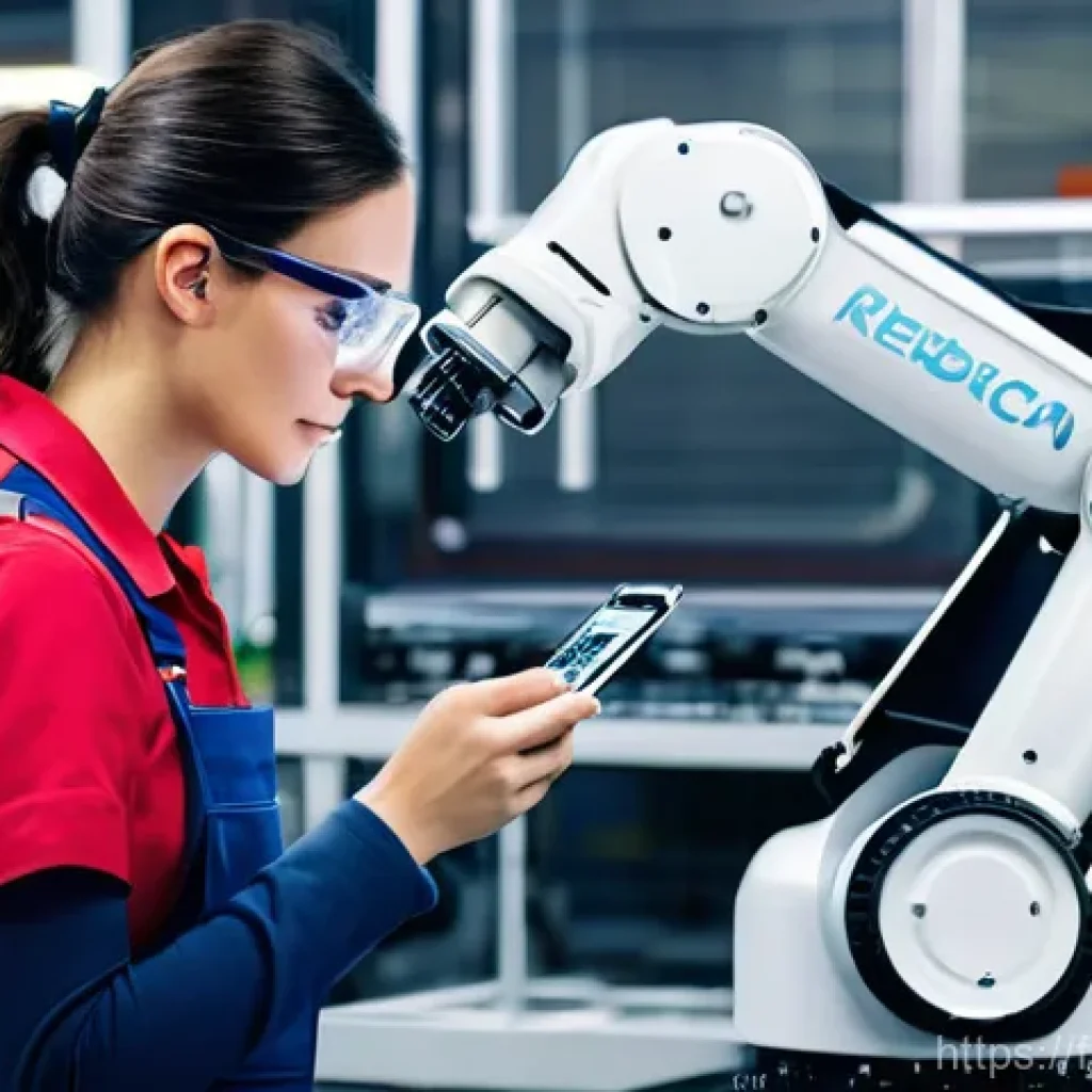 생산관리자가 알아야 할 공장 자동화 기술 - **Prompt: Collaborative Robotics in a French Manufacturing Facility**
    "A clean, well-lit modern ...