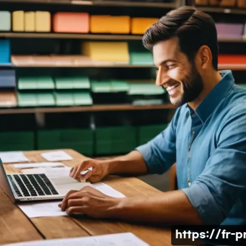 Home 13 생산관리 실무를 위한 엑셀 활용법 - **Prompt:** A cozy, well-lit office in an artisan chocolate factory. A male small business owner, in...