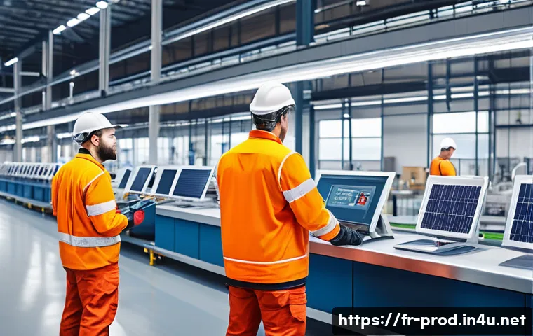생산관리 관련 정부 지원 정책 - A modern industrial factory interior showcasing a diverse team of workers in safety gear and casual ...